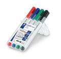 STAEDTLER 341 WP4 LUMOCOLOR WHITEBOARD COMPACT MARKER (SET OF 4 COLORS)