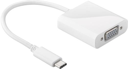 GOOBAY USB-C - VGA Adapter. White. 0.2m - USB-C (66260)