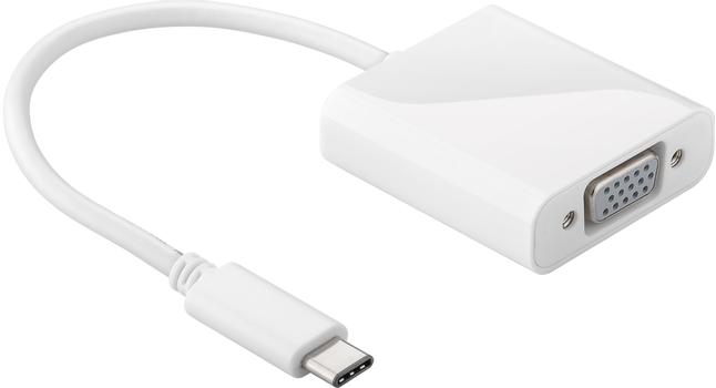 GOOBAY USB-C - VGA Adapter. White. 0.2m - USB-C (66260)