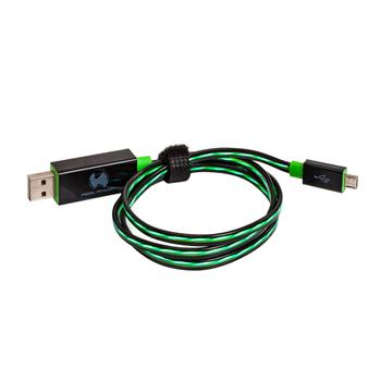 REALPOWER Floating micro USB Cable green (187656)
