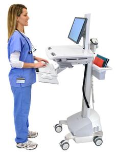 ERGOTRON STYLEVIEW CART WITH LCD PIVOT SLA POWERED SWITZERLAND CRTS (SV42-6301-C)