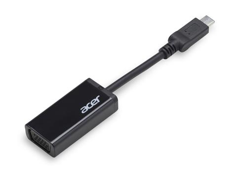 ACER USB TYPE C TO VGA ADAPTER FOR NOTEBOOKS & 2-IN-1S (BLACK) ACCS (NP.CAB1A.011)