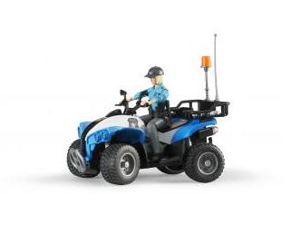 BRUDER bworld Police Quad-Bike with Policeman and Accessories - 63010 (63010)