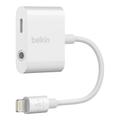 BELKIN 3.5 MM AUDIO+CHARGE 4in Wht
