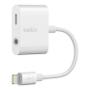 BELKIN 3.5 mm Audio + Charge RockStar Lar deg bruke hodetelefonene mens du lader din iPhone X / 8/7.