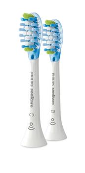 PHILIPS HX9042/17 Sonicare C3 Premium børstehoder 2pk (hvit) Fjerner opptil 10x mer plakk, 4x større kontaktflate,  BrushSync,  2-pack (HX9042/17)