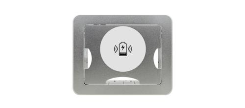 KRAMER TBUS-1-KWC(BC) - Bordsbrunn moduluppbyggd_ med induktionsladdning i lock_ silver (91-011690)