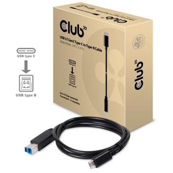 Club 3D USB type C-kabel - 24 pin USB-C til USB Type B - 1 m (CAC-1524)
