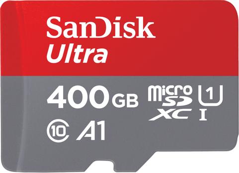 SANDISK Ultra 400GB microSDXC UHS-I Card with Adapter (SDSQUAR-400G-GN6MA)