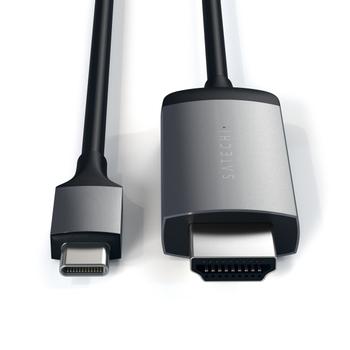 SATECHI USB-C til HDMI kabel Space Grey, 4K, 60Hz, 1.8m (ST-CHDMIM)