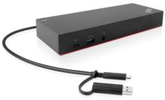 LENOVO o ThinkPad Hybrid USB-C with USB-A Dock - Docking station - USB-C - 2 x HDMI, 2 x DP - GigE - 135 Watt