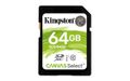 KINGSTON 64GB SD Canvas Select Class 10 UHS-I speed upto 80MB/s read (SDS/64GB)