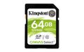 KINGSTON 64GB SD Canvas Select Class 10 UHS-I speed upto 80MB/s read