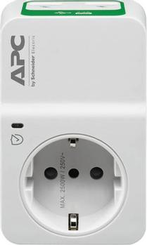 APC Essential Surgearrest PM1WU2 - Överspänningsskydd - AC 230 V - utgångskontakter: 1 - Italien - vit (PM1WU2-IT)