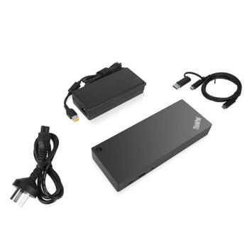 Lenovo ThinkPad Hybrid USB-C with USB-A Dock - dokkingstasjon - USB-C - 2 x HDMI, 2 x DP - 1GbE (40AF0135UK)