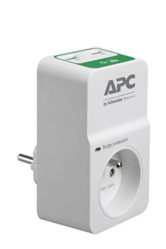 APC Essential Surgearrest PM1WU2 - Överspänningsskydd - AC 230 V - utgångskontakter: 1 - Frankrike - vit (PM1WU2-FR)