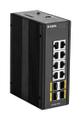 D-LINK Administrerad Switch, 12-portar, Gigabit, PoE, SFP, värmetålig,
