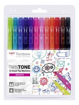 TOMBOW Marker Tombow TwinTone pastel 0.3/0.8 (12) (WS-PK-12P-1)