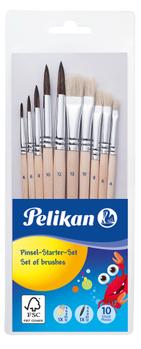 PELIKAN 700405, Brush set, Blandet, Pony hair, Blandet, Træ, Brun, Sølv, Hvid, Træ (700405)