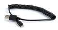 GEMBIRD USB sync and charging spiral cable for iPhone, 1.5 m, black