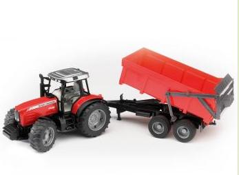 BRUDER Massey Ferguson 7480 with tipping trailer (02045)