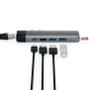 SATECHI Type-C PRO Hub 4K Space Gray. HDMI, Thunderbolt 3, USB-C, 2xUSB 3.0, SD, microSD, upp till 87W (ST-TCPHEM)