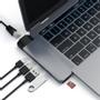 SATECHI PRO Hub 4K Docking (stellargrå) USB-C Power Pass-through,  1xHDMI, 1xUSB-C, 2xUSB-A, SD, microSD, Thunderbolt 3 (ST-TCPHEM)