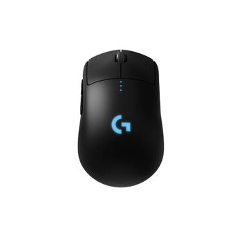 Logitech Gaming Mouse G Pro - Mus - høyre- og venstrehåndet - optisk - trådløs - LIGHTSPEED - USB trådløs mottaker (910-005272)