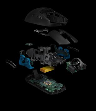 Logitech Gaming Mouse G Pro - Mus - høyre- og venstrehåndet - optisk - trådløs - LIGHTSPEED - USB trådløs mottaker (910-005272)