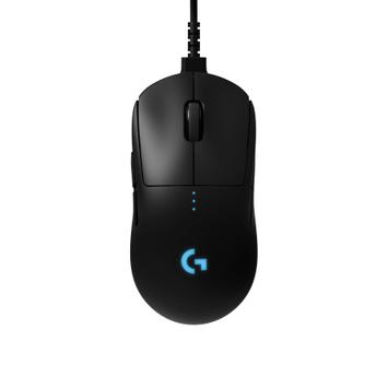 Logitech Gaming Mouse G Pro - Mus - høyre- og venstrehåndet - optisk - trådløs - LIGHTSPEED - USB trådløs mottaker (910-005272)