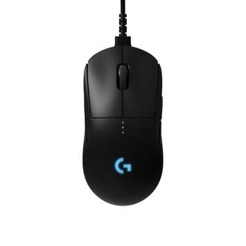 Logitech Gaming Mouse G Pro - Mus - høyre- og venstrehåndet - optisk - trådløs - LIGHTSPEED - USB trådløs mottaker (910-005272)