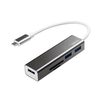 LOGILINK USB-C 3-port HUB mit Kartenleser (UA0305)