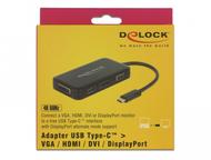 DELOCK Adapter USB Type-C™ Stecker > VGA / HDMI / DVI / DisplayPort Bu (63929)