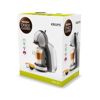 KRUPS Mini Me KP123B, Fritstående,  Espressomaskine,  0,8 L, Kaffekapsel,  1500 W, Sort, Sølv (KP 123B)