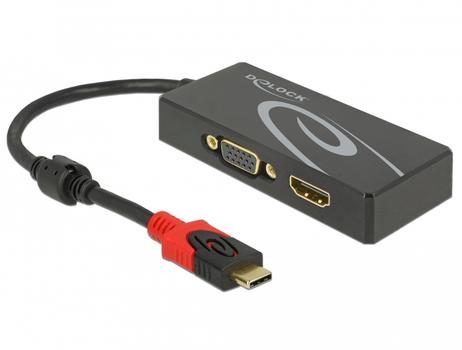 DELOCK Splitter USB-C (DP Alt Mode) -> HDMI-A + VGA (87730)