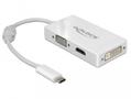 DELOCK Adapter USB Type-C™ male > VGA / HDMI / DVI female white