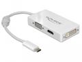 DELOCK Adapter USB Type-C™ male > VGA / HDMI / DVI female white