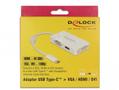 DELOCK Adapter USB Type-C™ male > VGA / HDMI / DVI female white (63924)