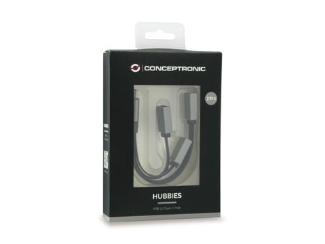 CONCEPTRONIC USB-Hub 3Port USB3.1/C -> 2xUSB 2.0 1xUSB3.0 (HUBBIES01G)