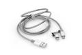 VERBATIM 2in1 Lightning/ Micro B Stainless Steel Cable Sync & Charge (48869)