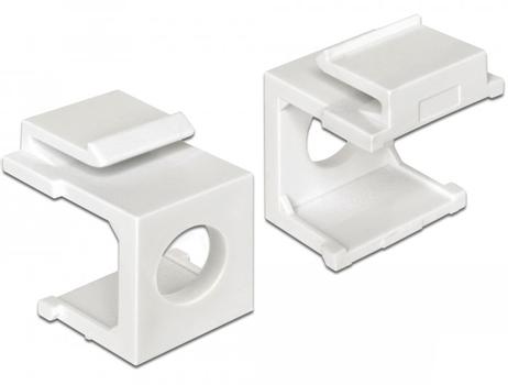 DELOCK Keystone cover white with 8 mm hole 4 pieces (86400)