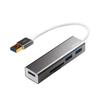 LOGILINK - USB 3.0 hub, 3 port, with card reader (UA0306)