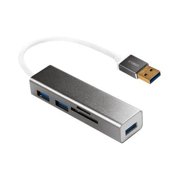 LOGILINK - USB 3.0 hub, 3 port, with card reader (UA0306)
