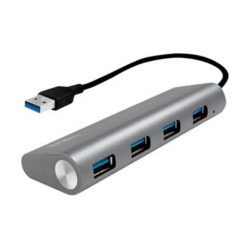 LOGILINK USB 3.0 HUB 4-port, Aluminium grau (UA0307)