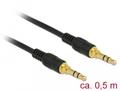 DELOCK Stereo Jack Cable 3.5 mm 3 pin male > male 0.5 m black