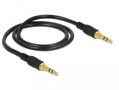 DELOCK Stereo Jack Cable 3.5 mm 3 pin male > male 0.5 m black (85545)