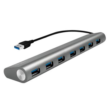 LOGILINK USB 3.0 HUB 7-port, Aluminium grau (UA0308)