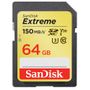 SANDISK Extreme 64GB SDXC Card UHS-I C10 V30 U3 150MB/s read 60MB/s write