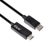 CLUB 3D Cable C3D DP 1.4 to HDMI 2.0b 2m active black 4K UHD, up to 4096 x 2160p 60Hz