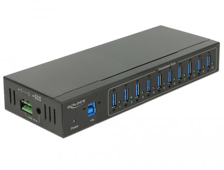 DELOCK External Industry Hub 10xUSB 3.0 Type-A with 20kV ESD protection (63919)